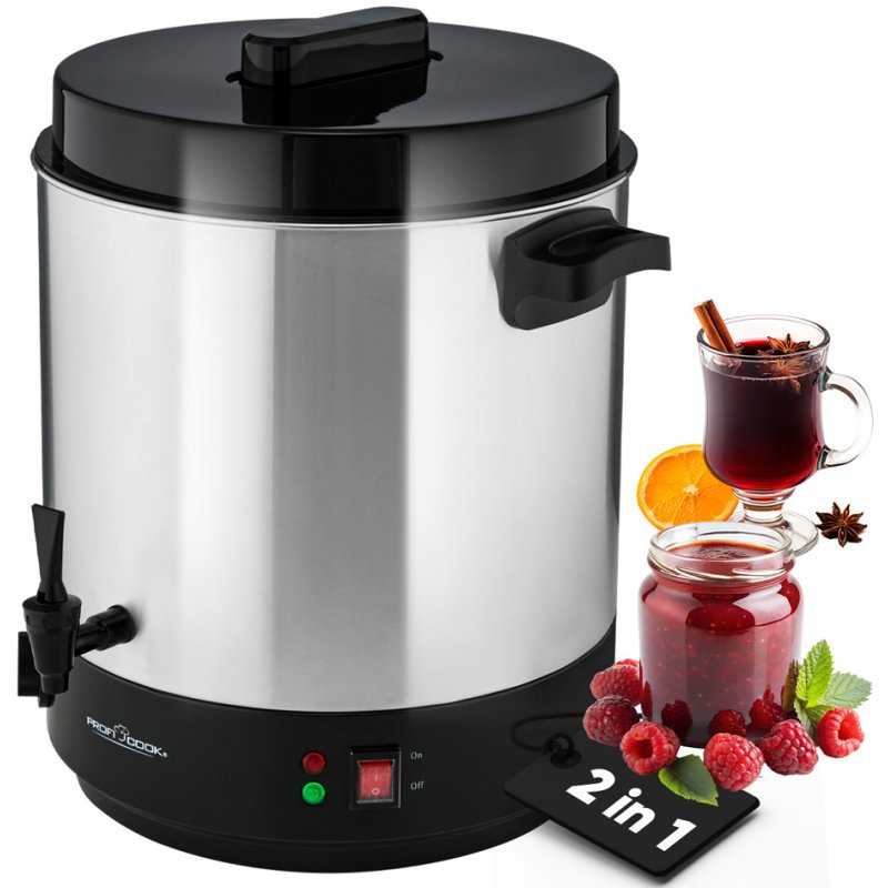 PROFI COOK stérilisateur et chauffe-eau PC-EKA 12, 32 litres, boîtier inox, 2100 W